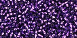 SB15T2224 Toho 15/0 Purple Silverlined