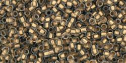 SB15T989F Toho 15/0 Gold/L Crystal Matte