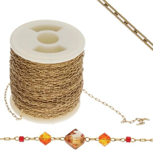 504526 Gold Plated Stainless Steel .25Mm Cable Chain 8m Spl