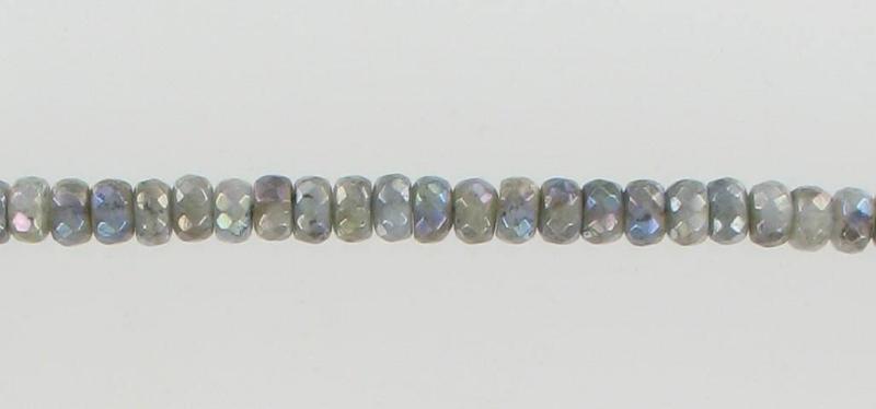 12612861 Labradorite 8mm Faceted Rondel 10"